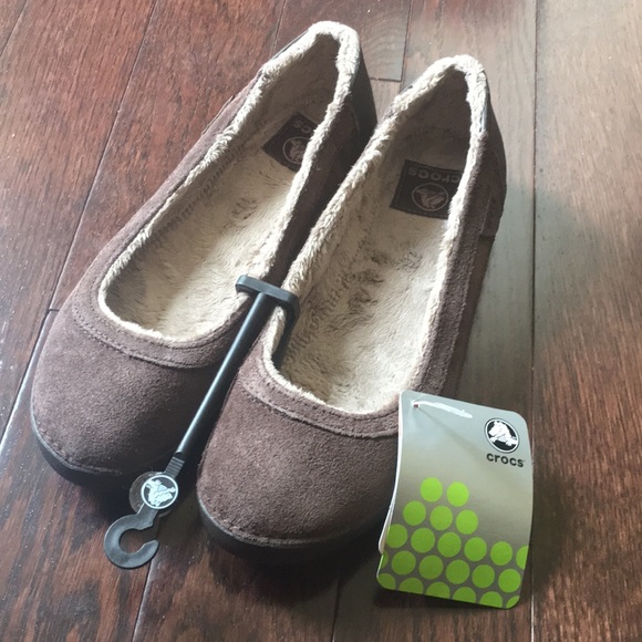 crocs suede flats